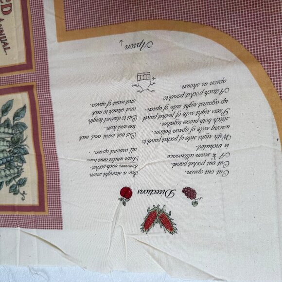 🛒$9 Fabric Panel Material - 1 yard Prim Garden Apron Panel Burgundy #111 - Picture 3 of 7